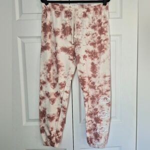 Dickies Pink and Cream Tie-Dye Kids Joggers